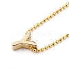 Brass Initial Pendant Necklaces NJEW-JN03330-03-1