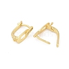 Hollow Oval Rack Plating Brass Micro Pave Cubic Zirconia Hoop Earrings Finding KK-E084-63G-2