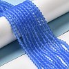 Imitate Austrian Crystal Frosted Glass Beads Strands LS-GLAA-F029-TM4mm-B07-4