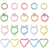 16Pcs Spray Painted Alloy Spring Gate Rings FIND-YW0010-86-2