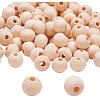 Round Unfinished Wood Beads WOOD-PH0008-14-7