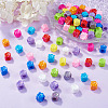 100Pcs Pearlized UV Plating Opaque Acrylic European Beads SACR-TA0001-77A-5