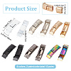 CRASPIRE 12 Pairs 6 Colors Zinc Alloy One-click Hook Buckle for Canvas Sports Shoes FIND-CP0001-40-2
