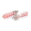 Bullet Cherry Quartz Glass Pointed Pendants G-E332-C30-3