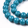 Opaque Solid Color Glass Beads Strands X-GLAA-T032-P8mm-13-3