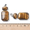 Natural Tiger Eye Big Human Body Shaped Pendants G-P552-03P-11-3