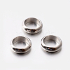 Tarnish Resistant Flat Round 201 Stainless Steel Spacer Beads STAS-E082-10-1