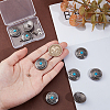 10Pcs Antique Silver Alloy Decorative Rivets BUTT-GF0004-22B-3
