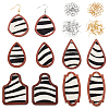 DIY Zebra Print Pattern Earring Making Kit DIY-OC0009-84-1