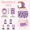 50Pcs 5 Styles UV Plating Opaque Acrylic Beads PACR-TA0001-31G-5