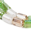 Electroplated Glass Beads Strands EGLA-P067-01A-04-3