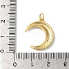 Moon Rack Plating Brass Micro Pave Cubic Zirconia Enamel Pendants KK-G504-06G-4