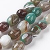 Natural & Dyed Striped Agate/Banded Agate Beads Strands G-A175D-B05-1
