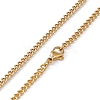 201 Stainless Steel Curb Chain Necklace for Men Women NJEW-P268-A37-2X5-3