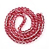 Baking Paint Transparent Glass Beads Strands DGLA-N011-8mm-06-2