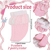 18 Pairs 9 Colors Cloth Doll Lace Short Socks AJEW-GO0001-92-2