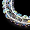 Transparent Electroplate Glass Beads Strands GLAA-T032-T6mm-C18-3