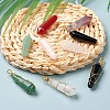 6Pcs 6 Style Natural Mixed Gemstone Pointed Beads G-FS0002-20-6
