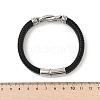 Braided Microfiber Leather Cord Bracelets for Men BJEW-Z081-05P-5