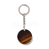 Natural Tiger Eye Trinity Knot Pendant Keychain KEYC-E038-02P-02-3