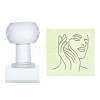 Clear Acrylic Soap Stamps DIY-WH0438-019-1