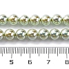 UV Plating Pearlized Glass Pearl Beads Strands GLAA-F128-01A-T14-2