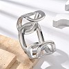 304 Stainless Steel Cuff Bangles for Women BJEW-B108-09P-3