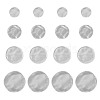 16Pcs 4 Styles 1-Hole Alloy Shank Buttons BUTT-HY0001-16MG-1