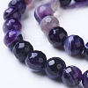 Natural Striped Agate/Banded Agate Beads Strands G-G753-07-6mm-3