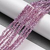 Transparent Baking Painted Glass Beads Strands DGLA-F002-02A-06-2