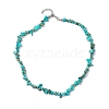 Natural Howlite Chip Beaded Necklace NJEW-JN04615-07-4