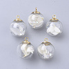 Transparent Glass Globe Pendants GLAA-T001-06-2