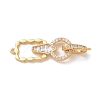 925 Sterling Silver Micro Pave Clear Cubic Zirconia Fold Over Clasps SE-CBAF1B0-02G-1