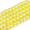 Electroplate Transparent Glass Beads Strands GLAA-T032-T4mm-AB12-1