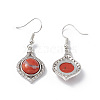 Natural Red Jasper Vase Dangle Earrings EJEW-A092-01P-15-3