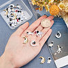   28Pcs 7 Style Spray & Baking Painted Alloy Pendants FIND-PH0003-17-3