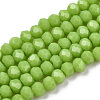 Opaque Solid Color Imitation Jade Glass Beads Strands EGLA-A044-P2mm-D30-1