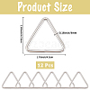 12Pcs Triangle Iron Linking Rings IFIN-CP0002-96P-2
