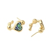 Shell Heart Stud Earrings EJEW-K287-01G-14-2