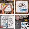 Plastic Reusable Drawing Painting Stencils Templates DIY-WH0172-904-4