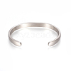 304 Stainless Steel Cuff Bangles STAS-I110-10-4mm-3