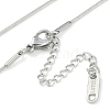 304 Stainless Steel Round Snake Chain Necklaces NJEW-Z044-01P-3