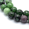 Natural Ruby in Zoisite Round Beads Strands X-G-P331-02-8mm-1