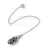 3Pcs 3 Styles 304 Stainless Steel Chain Macrame Pouch Empty Stone Holder Dowsing Pendulums PALLOY-JF02877-5