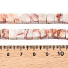 Natural Red Netstone Beads Strands G-T139-6x6-07A-5