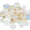  100Pcs 3 Styles Capiz Shell Pendants SHEL-TA0001-07-3