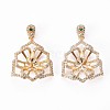 Brass Micro Pave Clear Cubic Zirconia Peg Bails Pendants KK-Q765-008-NF-1