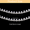 1 Yard Brass Crystal Rhinestone Cup Chain with Imitation Pearl OCOR-GL0001-08A-2
