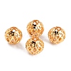 Long-Lasting Plated Hollowed Brass Beads KK-O133-002B-G-1