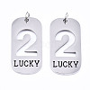 Non-Tarnish 201 Stainless Steel Pendants STAS-T044-220P-2-1